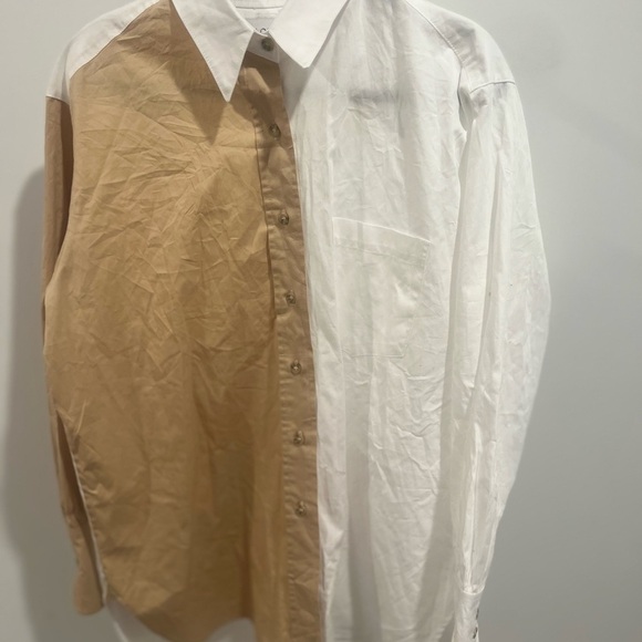 SLOAN / The Two-Tone Boyfriend Shirt / 100% cotton / Size L - Picture 5 of 6